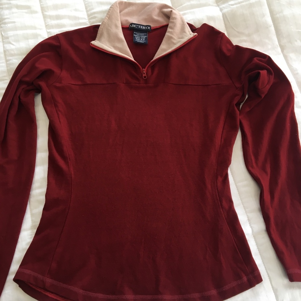 Arc’teryx merino wool zipper top shirt medium